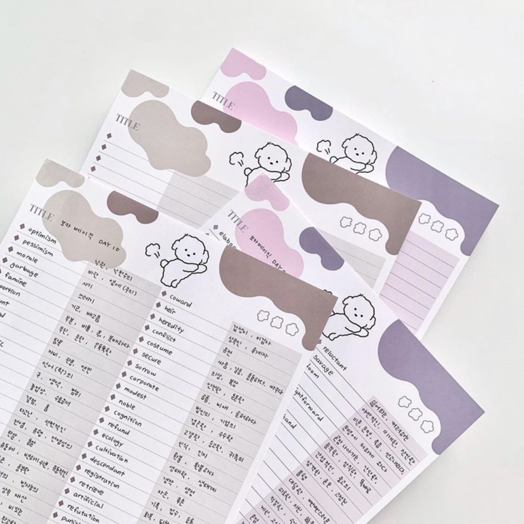 Giấy note ghi bài B5 hình gấu