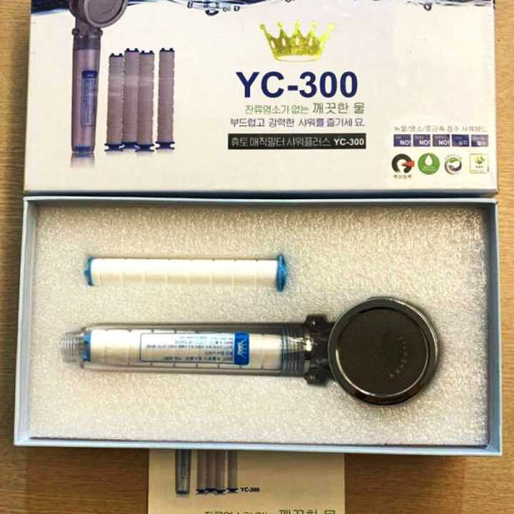 Vòi sen YC-300 tăng áp lõi lọc nước khử khuẩn Hàn Quốc - Tặng thêm 1 lõi lọc