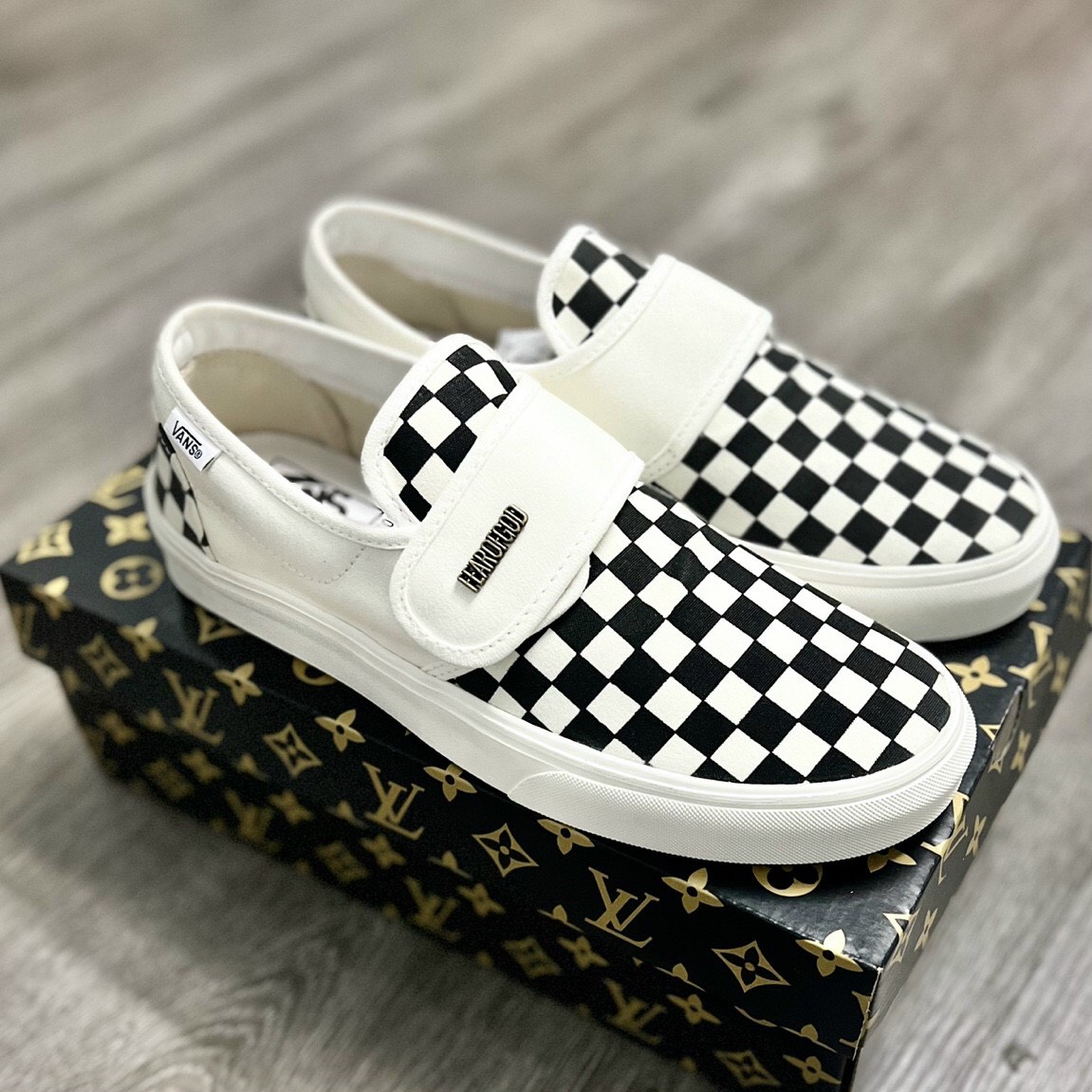 Quốc Dân Vanssssssss slipon Caro F0G - Phiên Bản Cao Cấp