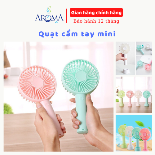 Quạt mini tích điện cầm tay có đế để bàn 3 tốc độ gió N9 - Tặng Kèm Pin