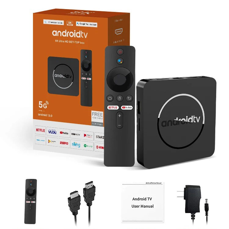 Android TV Box điều khiển giọng nói 2 Ram có bluetooth wifi kép 2 băng tần cài sẵn ứng dụng truyền hình cáp miễn phí