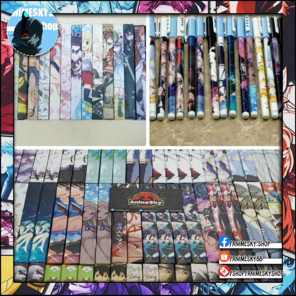 Bút bi Anime nhiều loại có thể thay ngòi