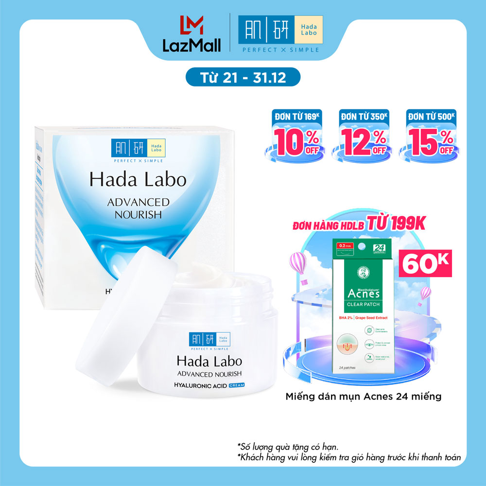 Kem dưỡng ẩm tối ưu Hada Labo Advanced Nourish Hyaluronic Acid Cream 50g