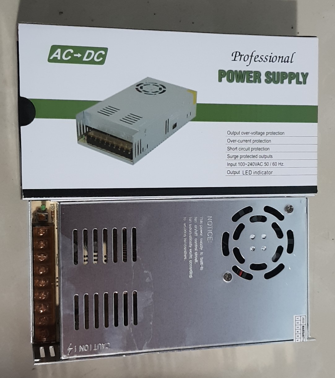 Nguồn 12v30a trong nhà có quạt