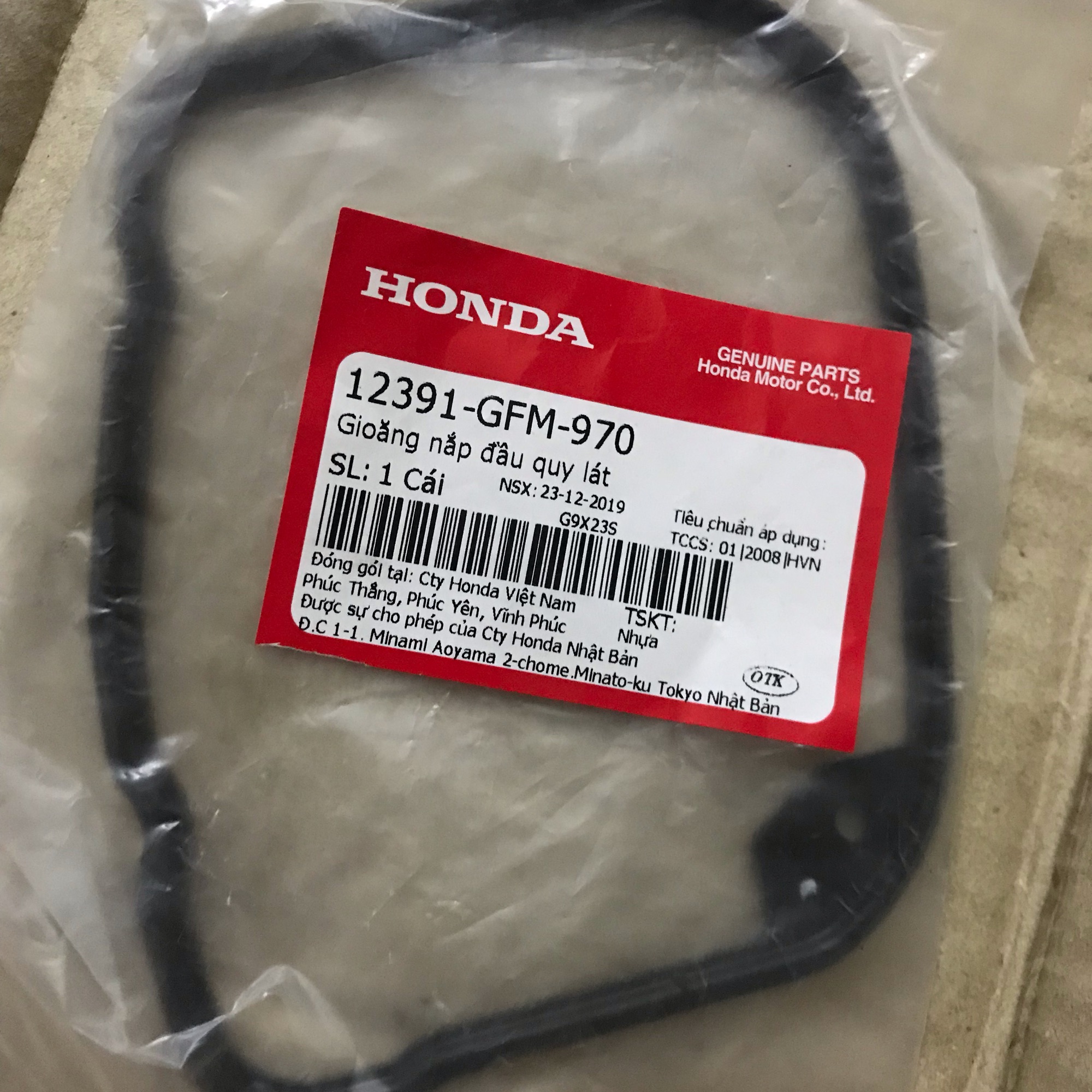 Ron nắp đầu quy lát (ron nắp chao) xe Lead 110/Scr hãng