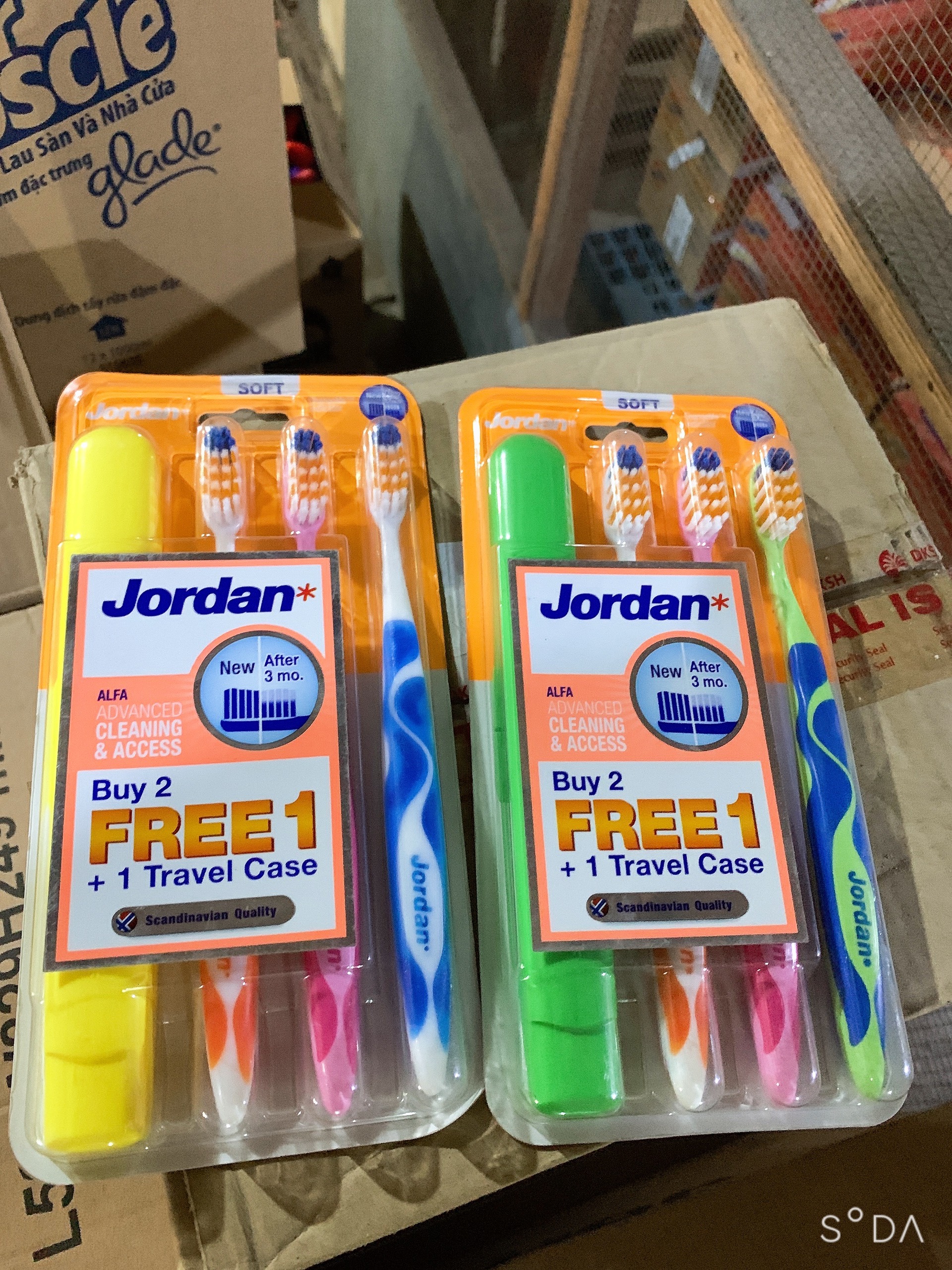 Bộ 3 bàn chải jordan alfa dksh