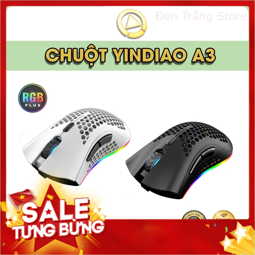 Chuột gaming không dây yindiao a3 led rgb