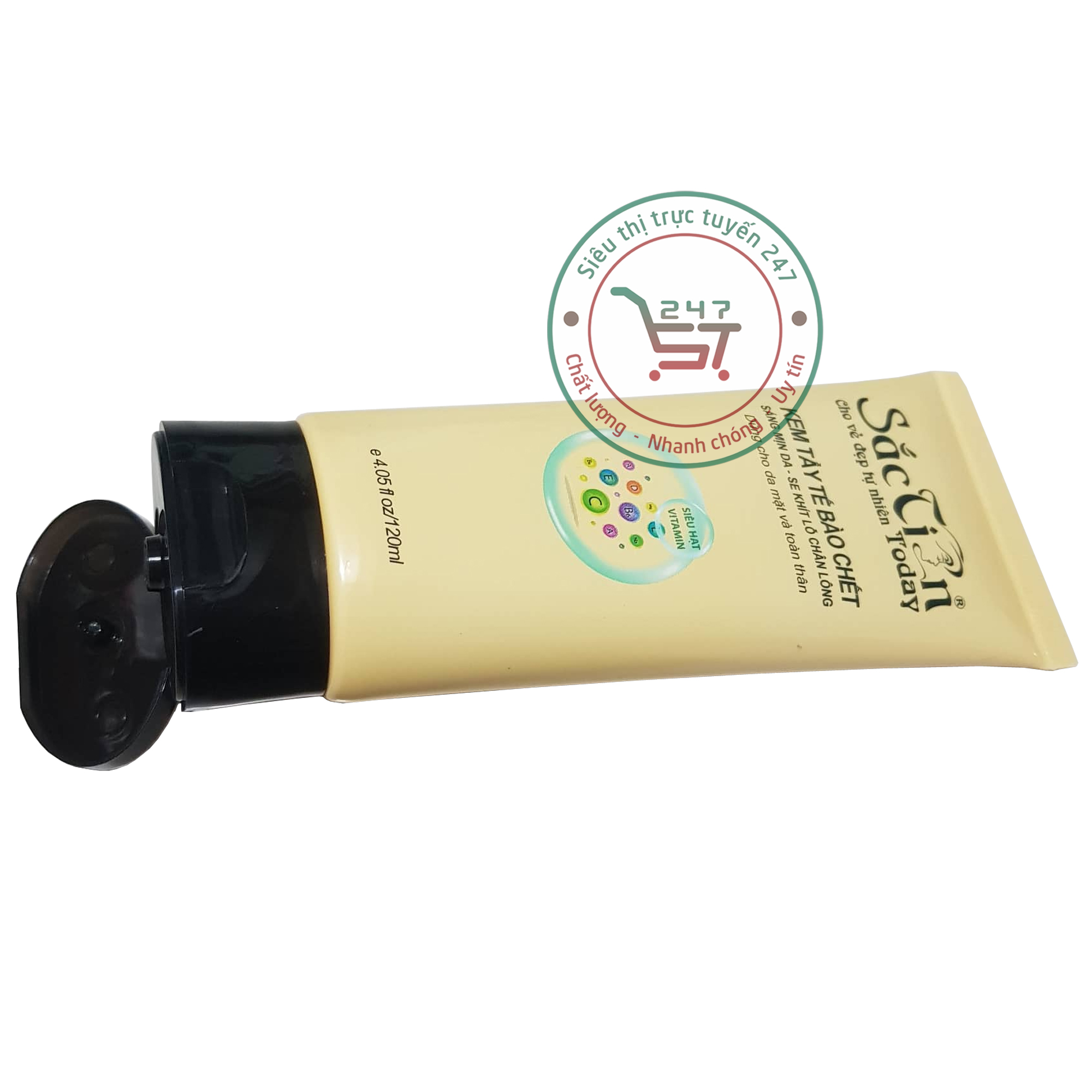 Kem tẩy tế bào chết Sắc Tiên 120g (Vàng) làm trắng da nhanh chóng hiệu quả