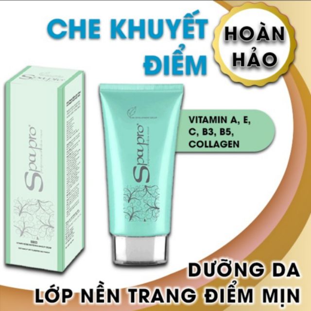 Kem trang điểm trắng da thảo mộc bb cream spapro tuýt 40g