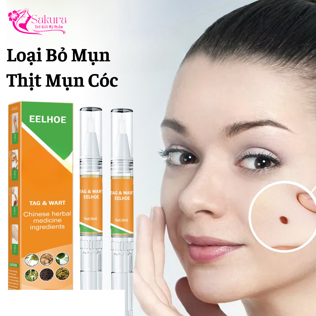 Tinh chất đánh bay mụn thịt thừa mụn ruồi mụn cóc trên toàn cơ thể