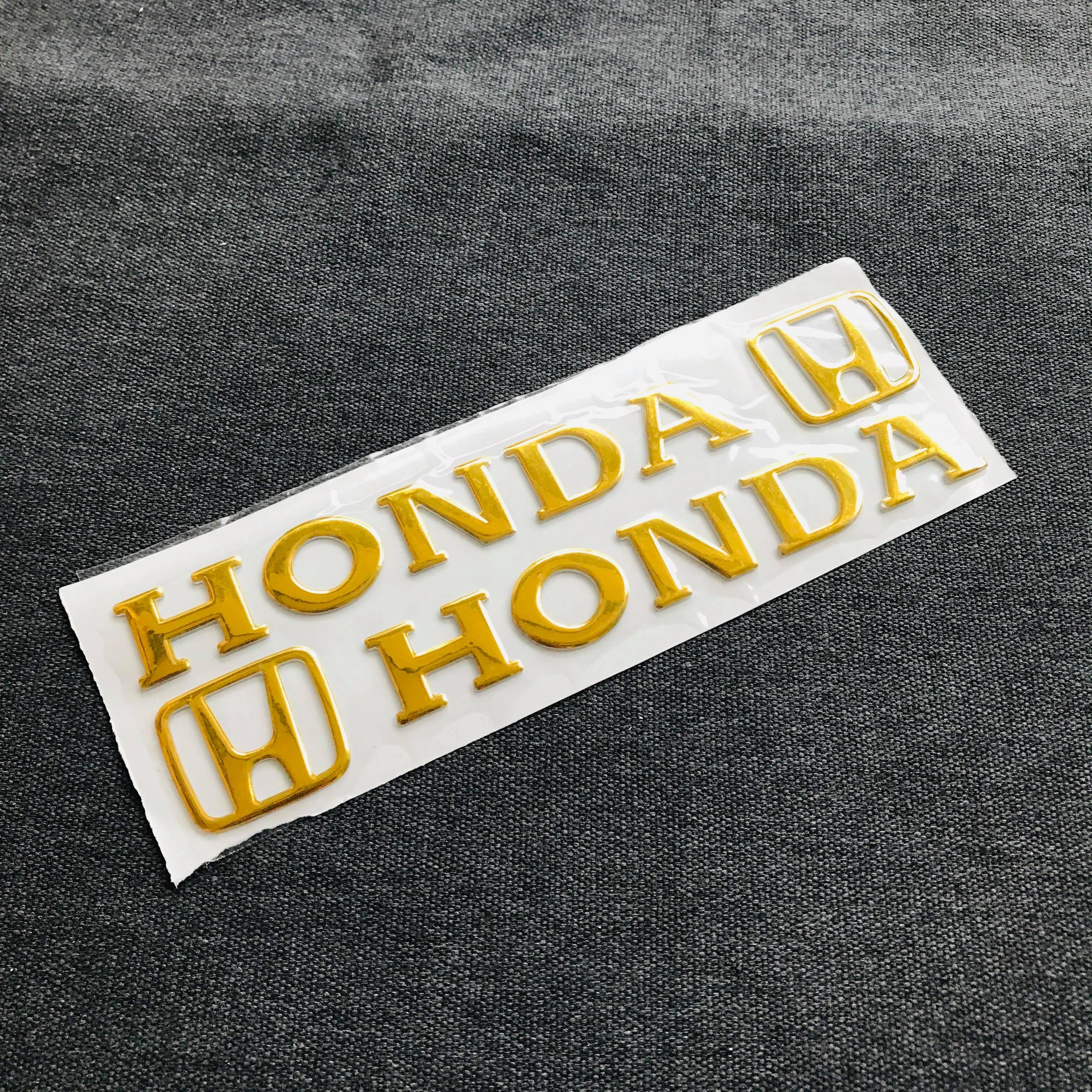 [HCM]Bộ tem dán nổi chữ HONDA SIÊU CHẮC MÀU VÀNG (CHỮ+LOGO).