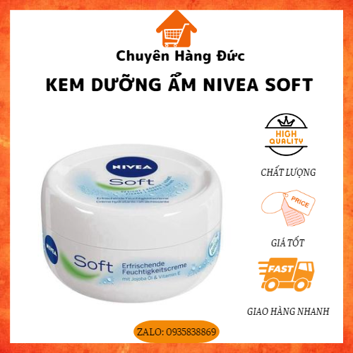 Kem dưỡng ẩm nivea - kem dưỡng trắng da nivea soft dung tích 200ml hàng đức