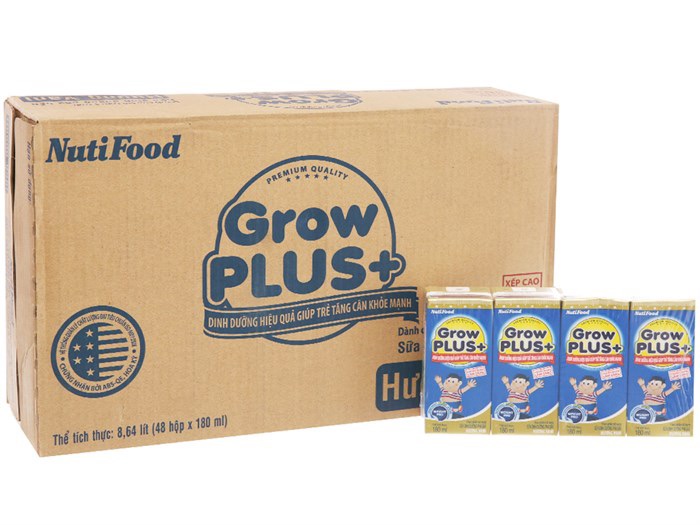 Thùng 48 hộp sữa grow plus xanh tăng cân 180ml