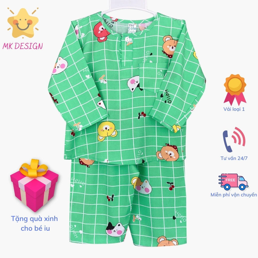 [Freeship+Quà] COMBO 3 bộ đồ tole bé trai tay dài quần dài MK Design SP16, Chất vải tole lanh loại 1, mềm mịn, siêu mát, Hàng Việt Nam chất lượng cao, tặng kèm khẩu trang xinh xắn cho bé
