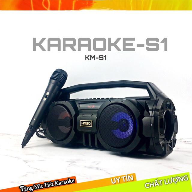 Loa bluetooth kimiso km-s1 tặng kèm mic hát karaoke