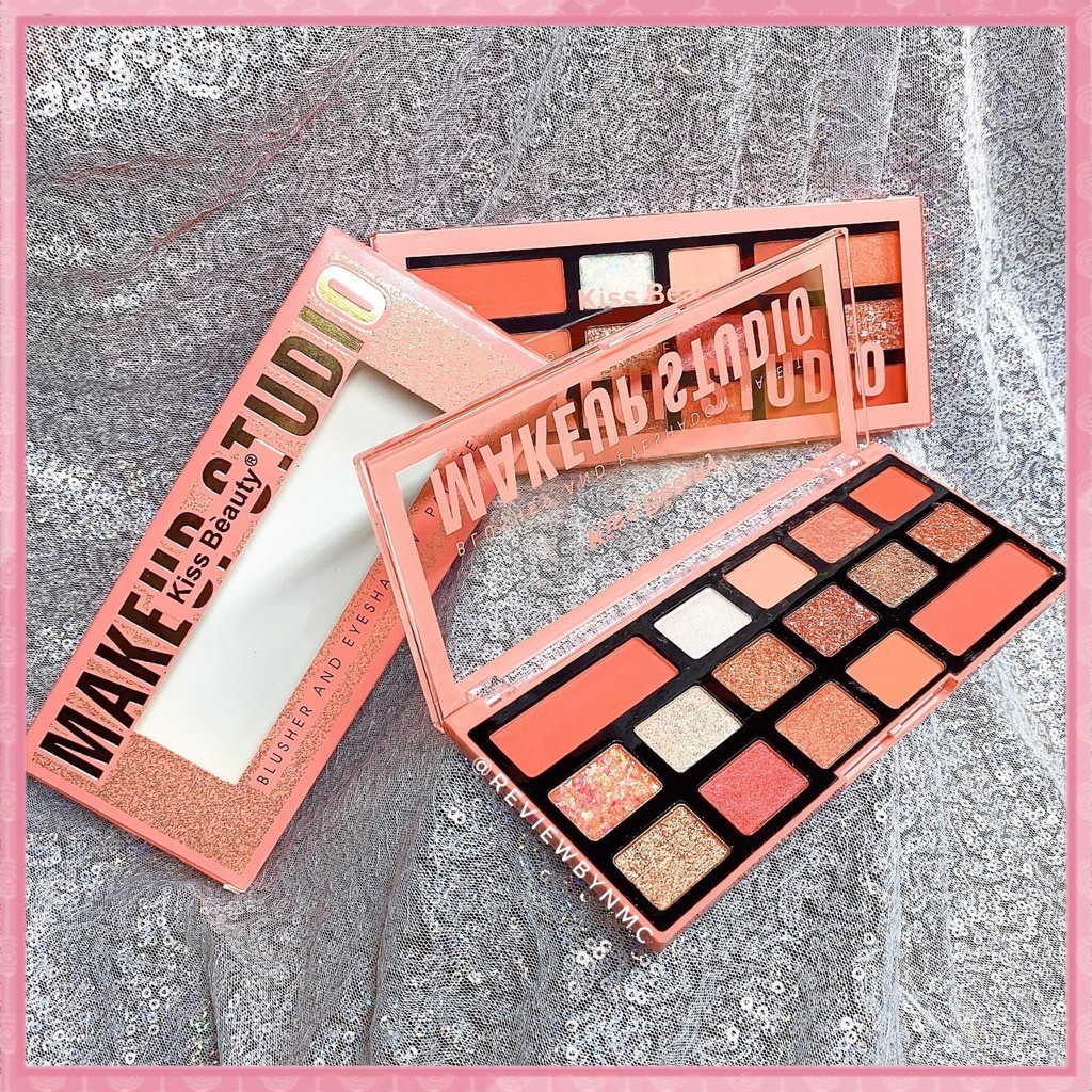 Bảng phấn mắt Makeup Studio có nhũ kim tuyến & Má Hồng 16 ô
