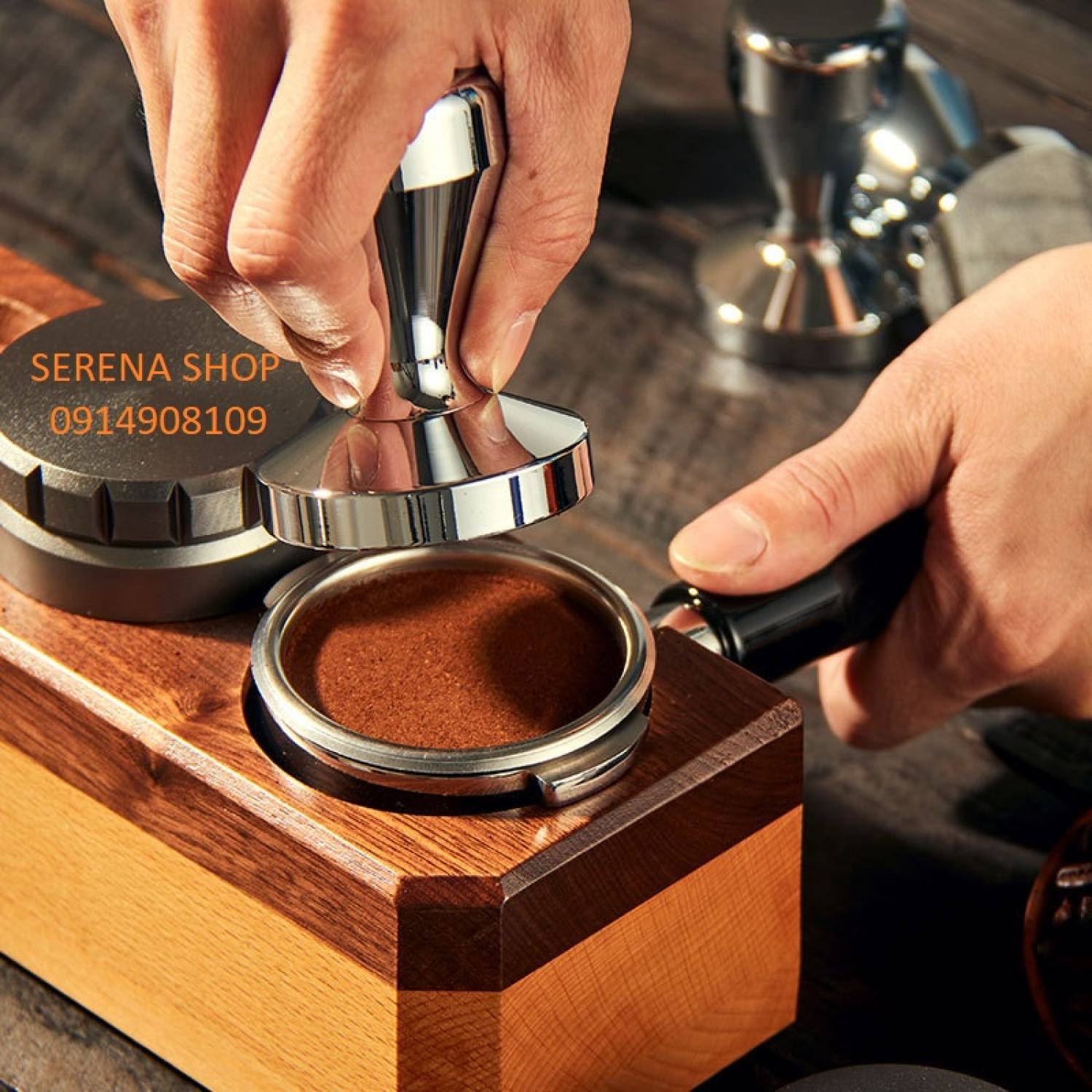 Tamper tay nén cafe espresso 58mm cao cấp