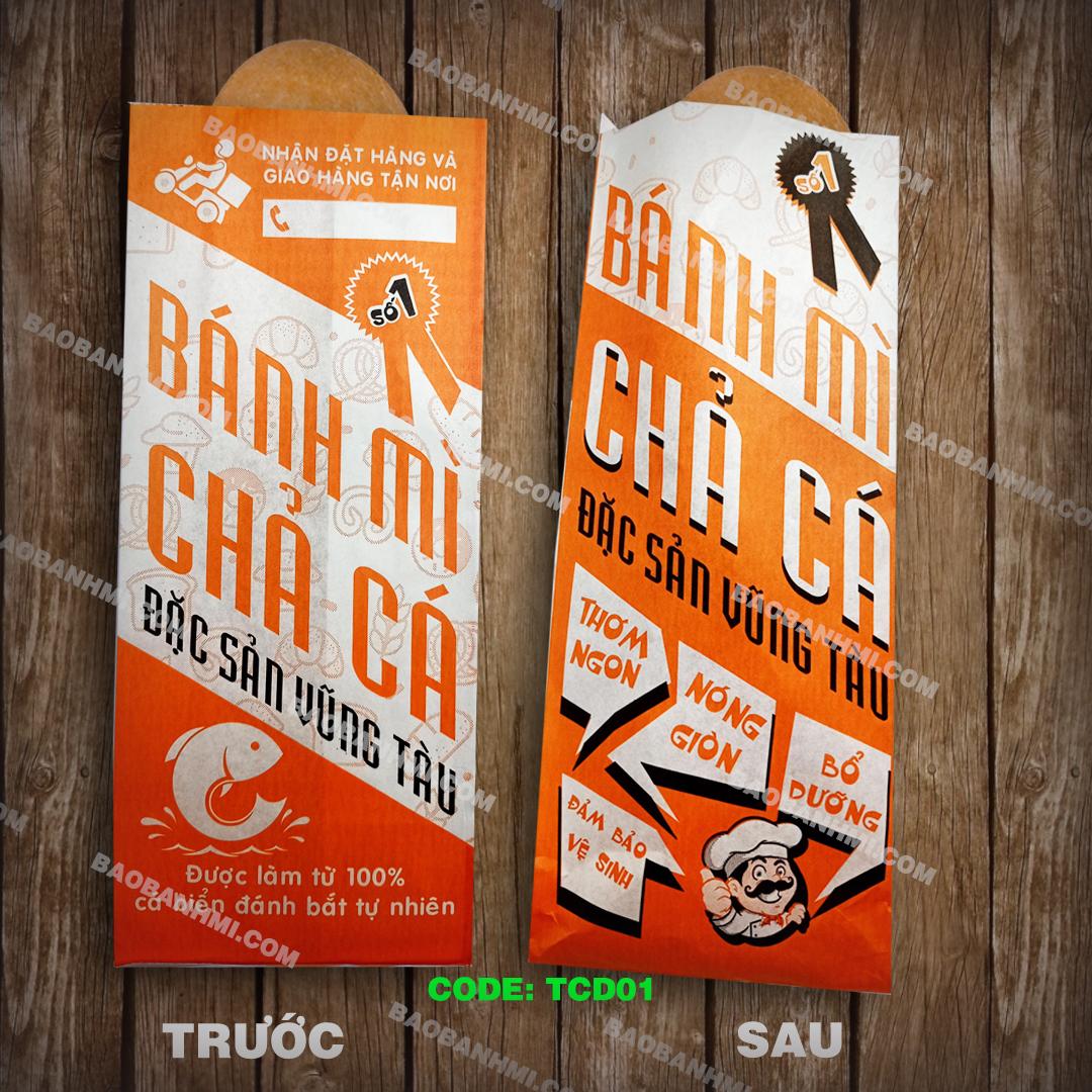 Bao và túi bánh mì chả cá TCD01 - Thùng 1000 túi