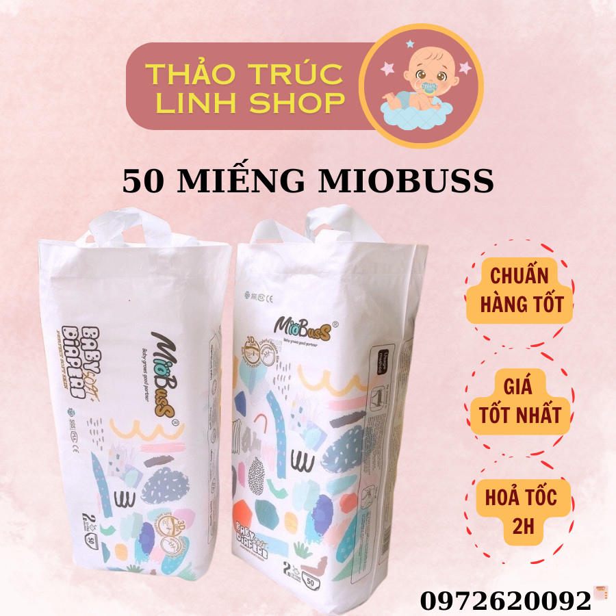 Combo 50 miếng tã /bỉm quần miobuss nội địa cao cấp szie s/m/l/xl/xxl/3xl