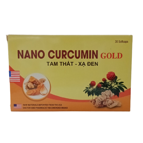 Viên uống Nano Curcumin Gold Tam Thất Xạ Đen Hộp 30 viên nang mềm