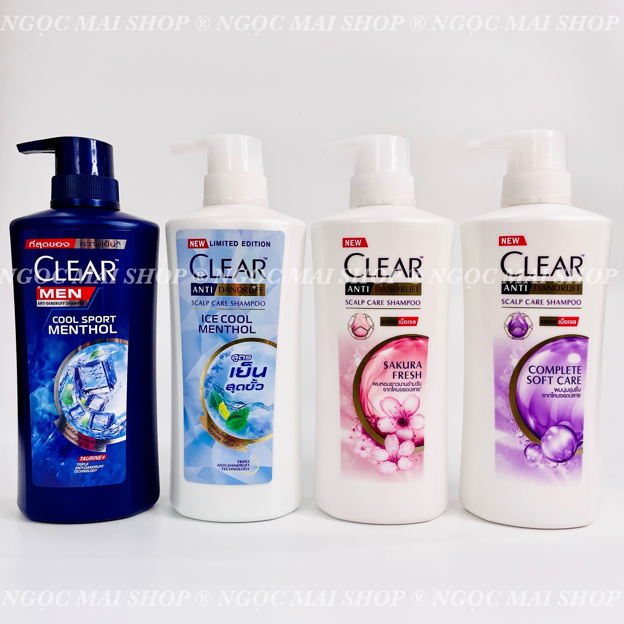Dầu Gội Clear Đủ Mùi Thái Lan 435ml - 400ml