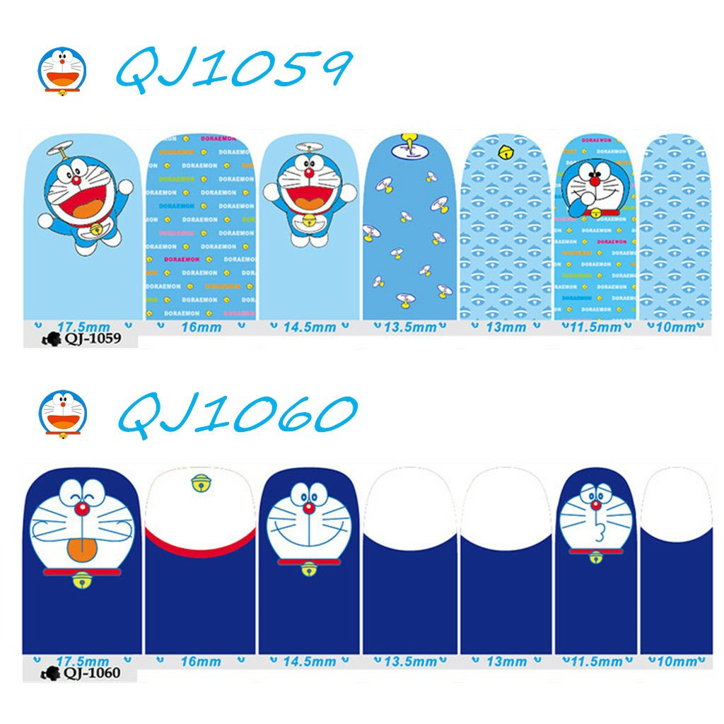 [HCM]Dán móng tay họa tiết hoạt hình dễ thương Doremon Doraemon