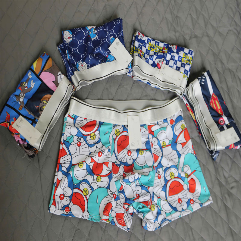 Combo 5 Quần sịp đùi nam in hình hoạt hình Doremon, Tom và Jerry,  Super....quần chip cho bé trai