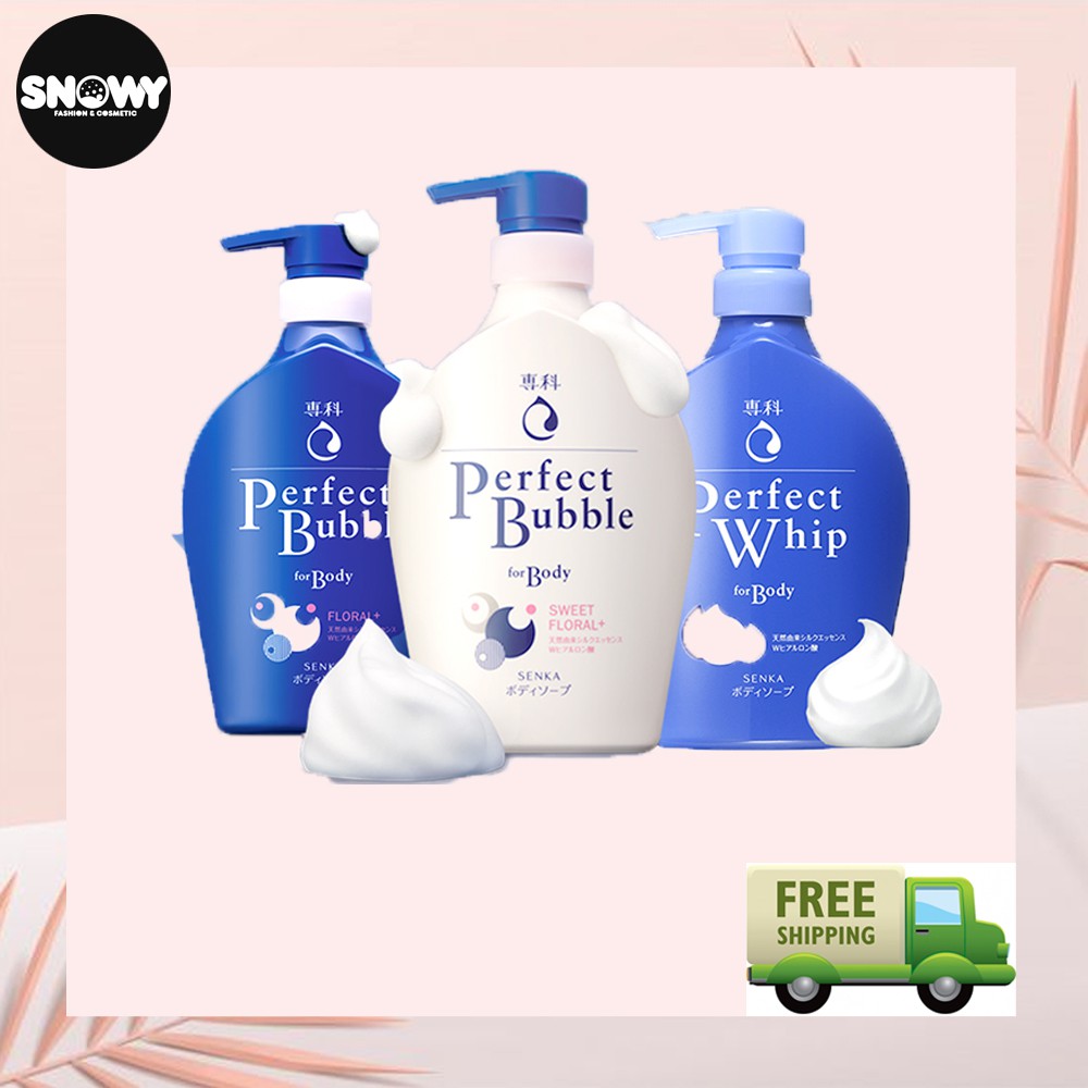 Sữa tắm dưỡng ẩm senka perfect whip for body 500ml