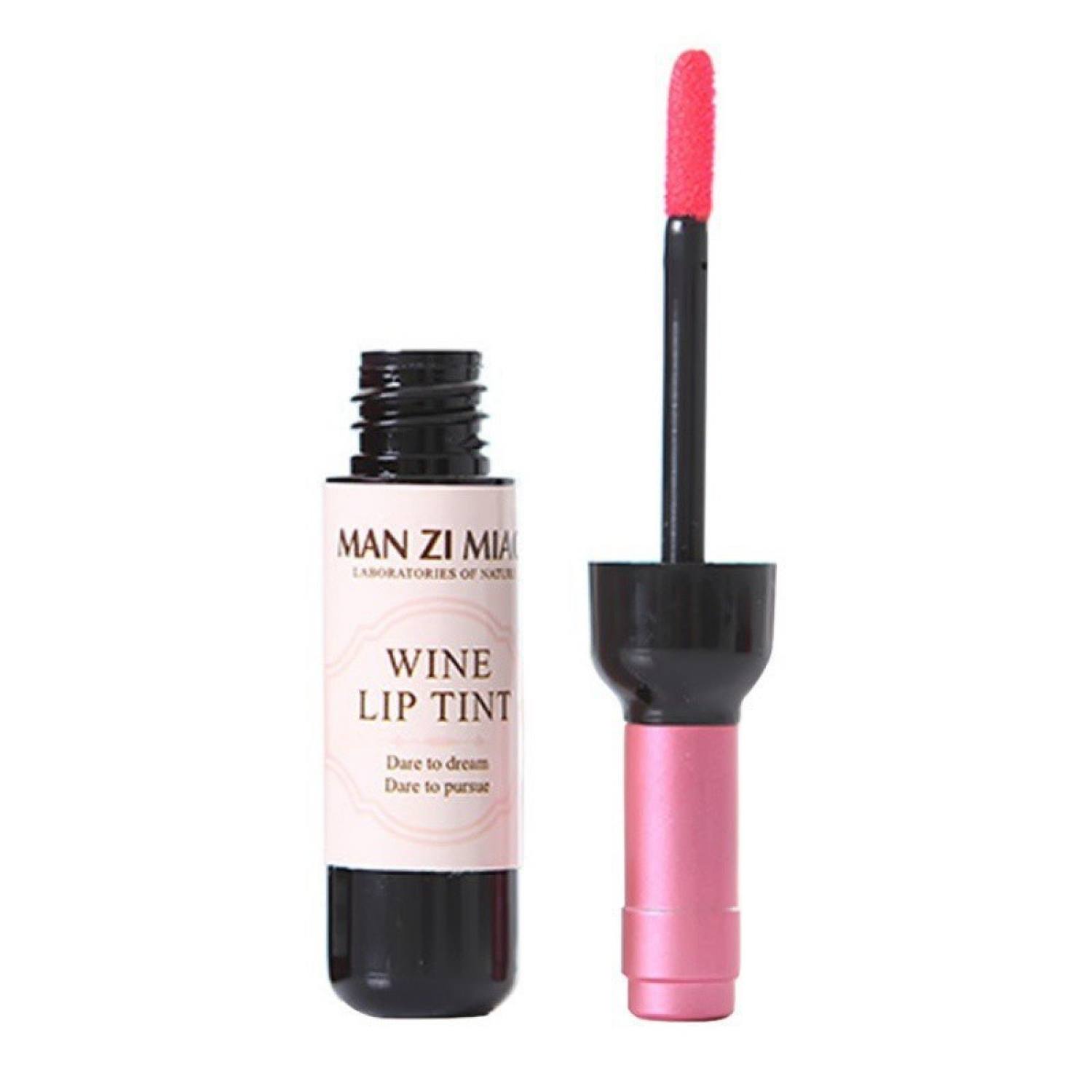 Set 6 son môi dạng lỏng thiết kế chai rượυ độc đáo 6 màu chống thấm nước