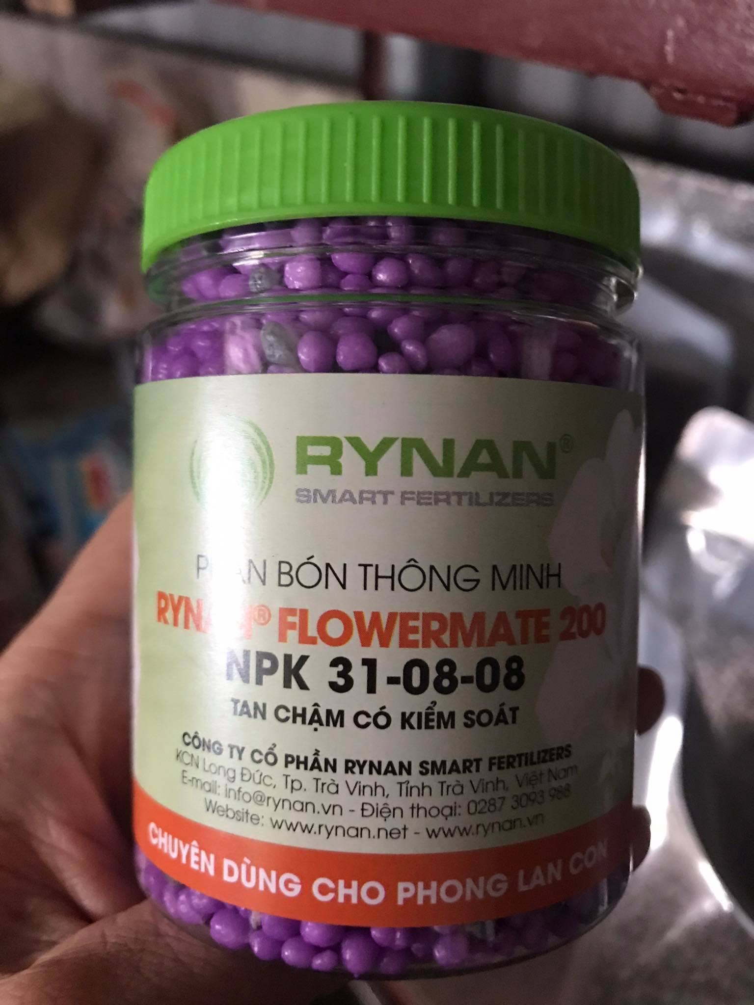 1 lọ 150g phân tan chậm thông minh rynan flowermate 200 npk 31-08-08