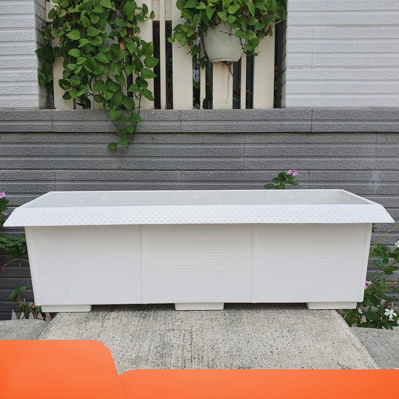 Chậu dài kiểu mái ngói nhựa dày trồng rau, hoa size 62cm x 23cm x 19cm