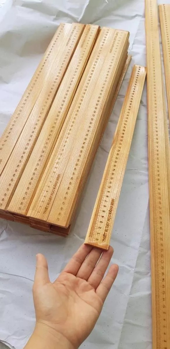 Thước gỗ đăng minh 30, 50, 60cm giáo viên - gỗ sồi