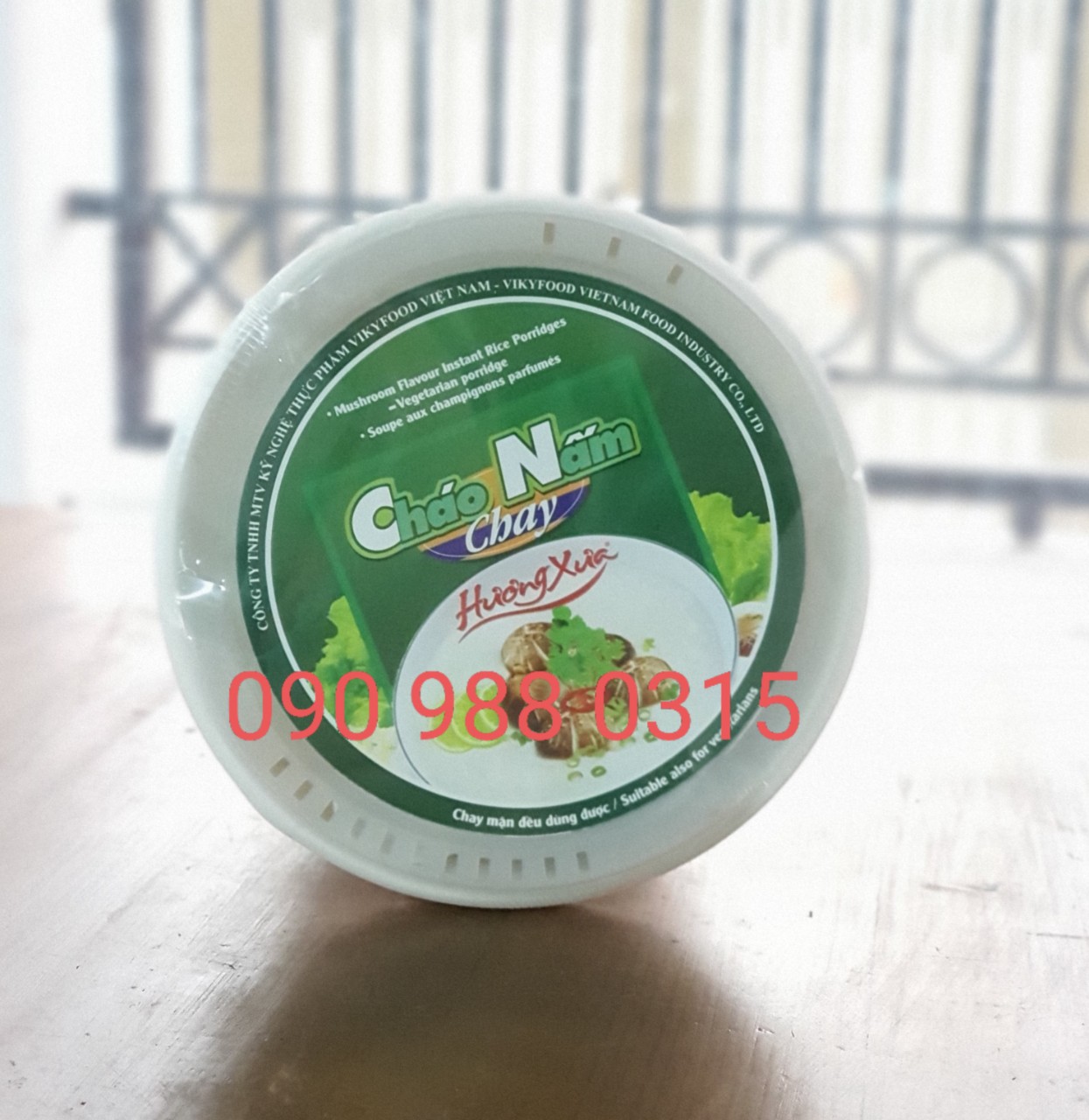 Cháo nấm chay ăn liền vị nấm - CHIFOD Hương Xưa 1 Thùng 6 TÔ (40g) - [Combo TIẾT KIỆM 2 thùng]