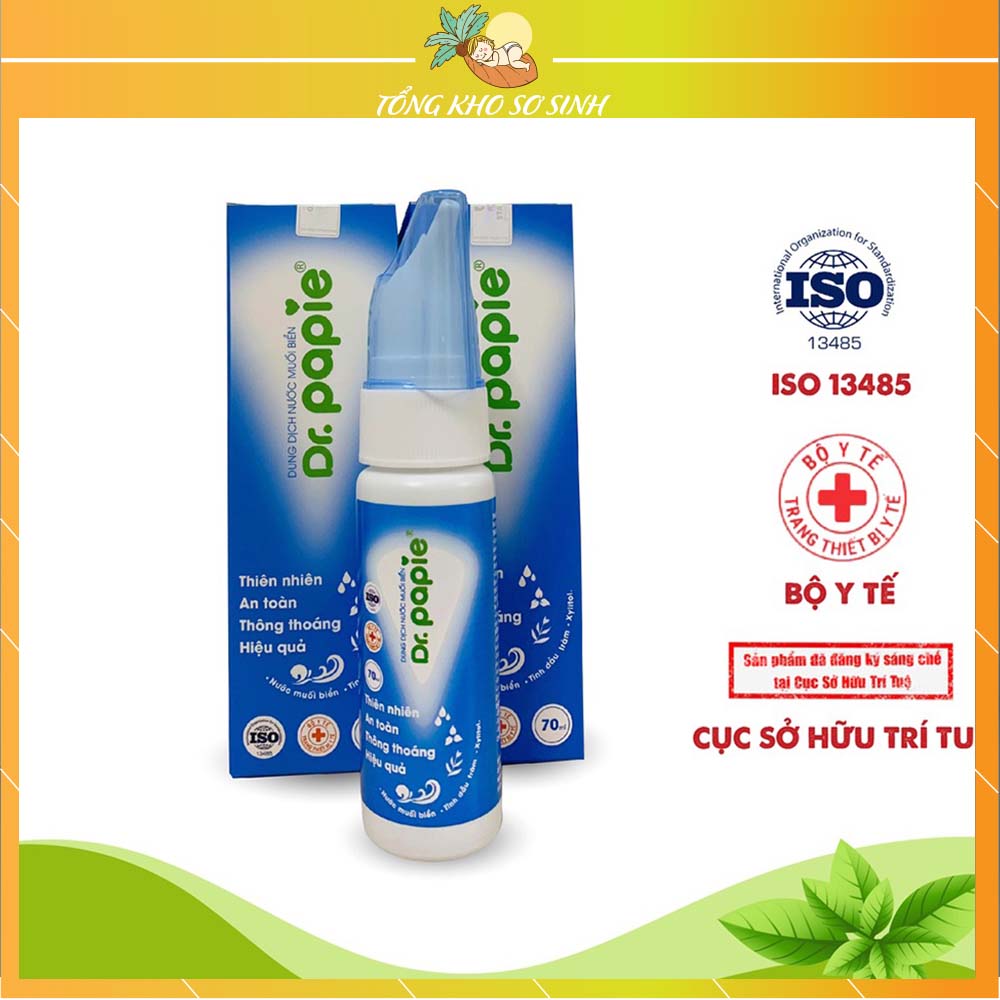 Dung dịch nước muối biển sâu dr.papie chai 70ml
