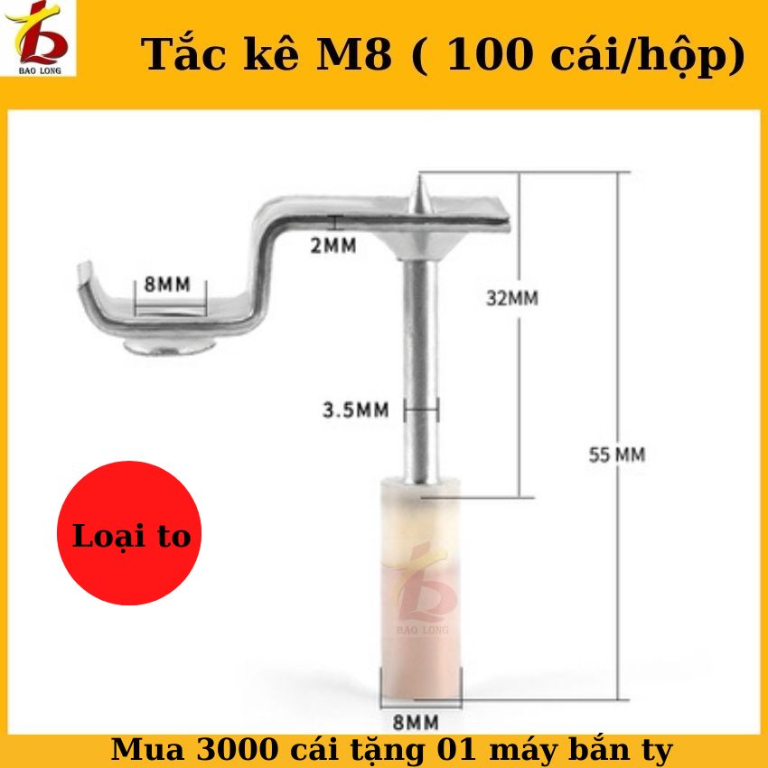 [ hà nội ] tắc kê m8( 100 cái/hộp)**liên hệ để được giá tốt**