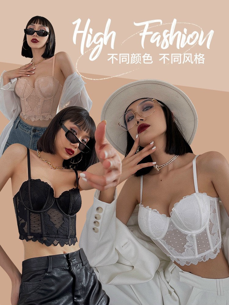 Áo bra ren dáng corset cao cấp có gọng mút vừa chống cuộn nâng ngực