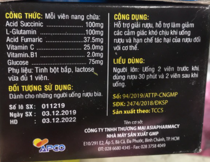 Viên giải rượu WIN 21 - Hộp 14 hộp nhỏ