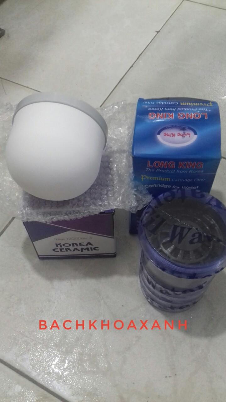 COMBO Trụ lọc nước 5 tầng + Sứ lọc cao cấp dành cho bình lọc nước Hưng Long, One Mom, Long King