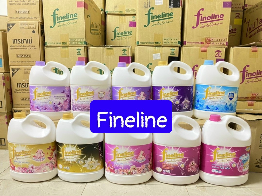 Nước giặt Fineline Thái  Nhập Khẩu- 1 Can Nước Giặt Fineline 3000ml Siêu Thơm, Siêu Tiết Kiệm