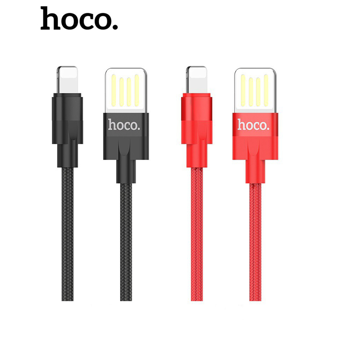 Cáp sạc nhanh hoco u55 siêu bền 2.4a đầu iphone, android, ipad dây dài 1.2m - chính hãng