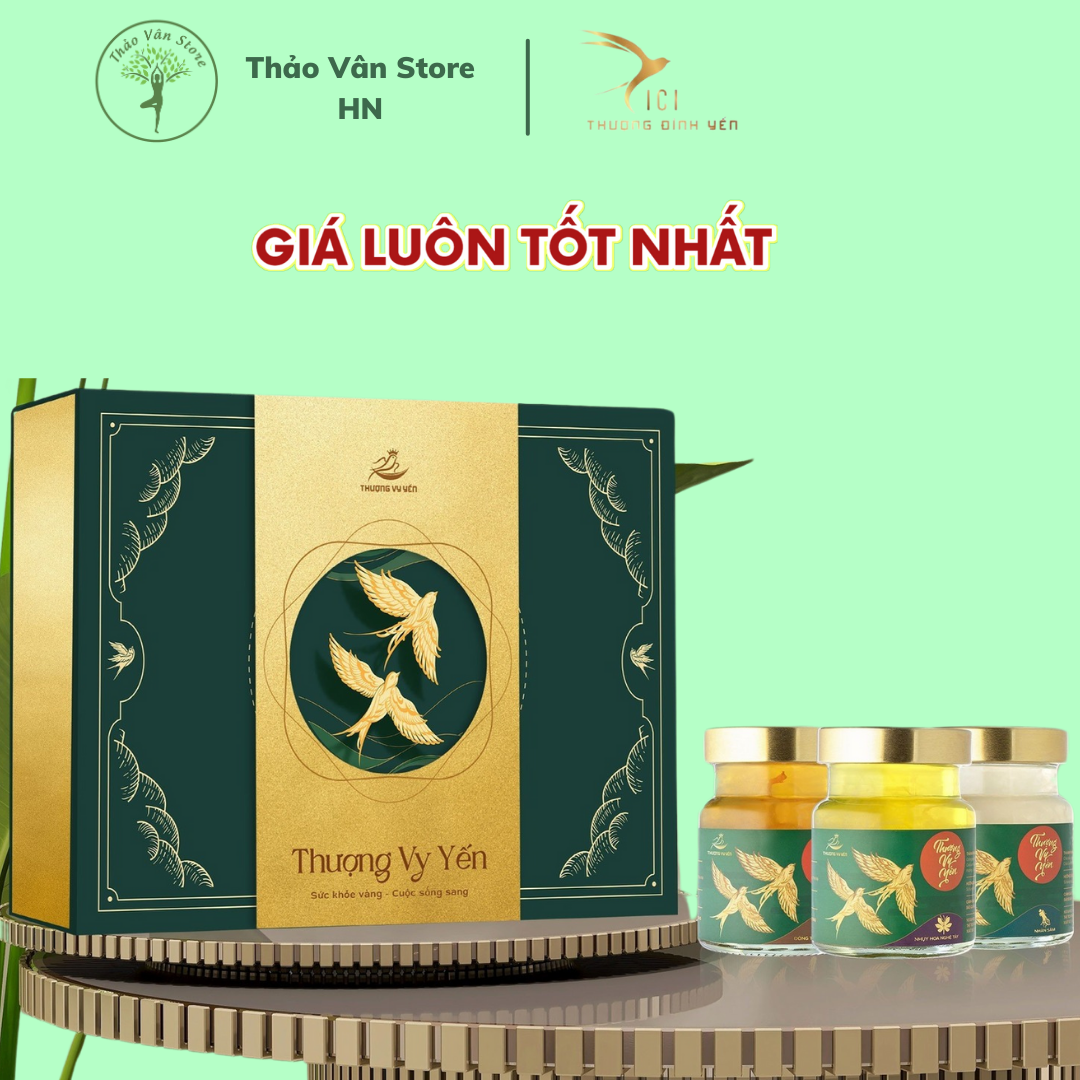 [Set quà tặng] Hộp 18 hũ Yến Biển chưng sẵn CiCi Thượng Đỉnh Yến vị Đ.Trùng/N.Sâm/Đường ăn kiêng thơm ngon bổ dưỡng, phù hợp biếu tặng