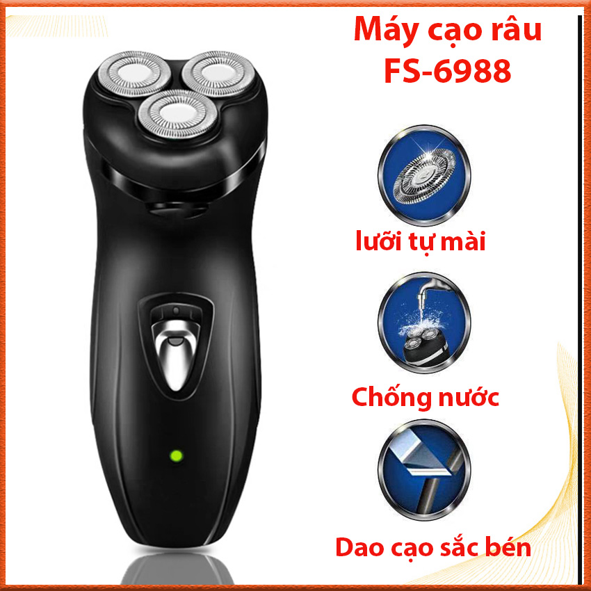 Xả kho giá sỉ - Máy cạo râu lưỡi tự mài pin sạc siêu bền FS6988 - Máy cạo râu 3 lưỡi kép hàng nhập cao cấp