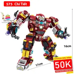 Đồ chơi lắp ráp Robot iron man 12 trong 1 Lego Robot với 575 chi tiết nhựa ABS cao cấp Quà tặng bé trai, quà tặng sinh nhật