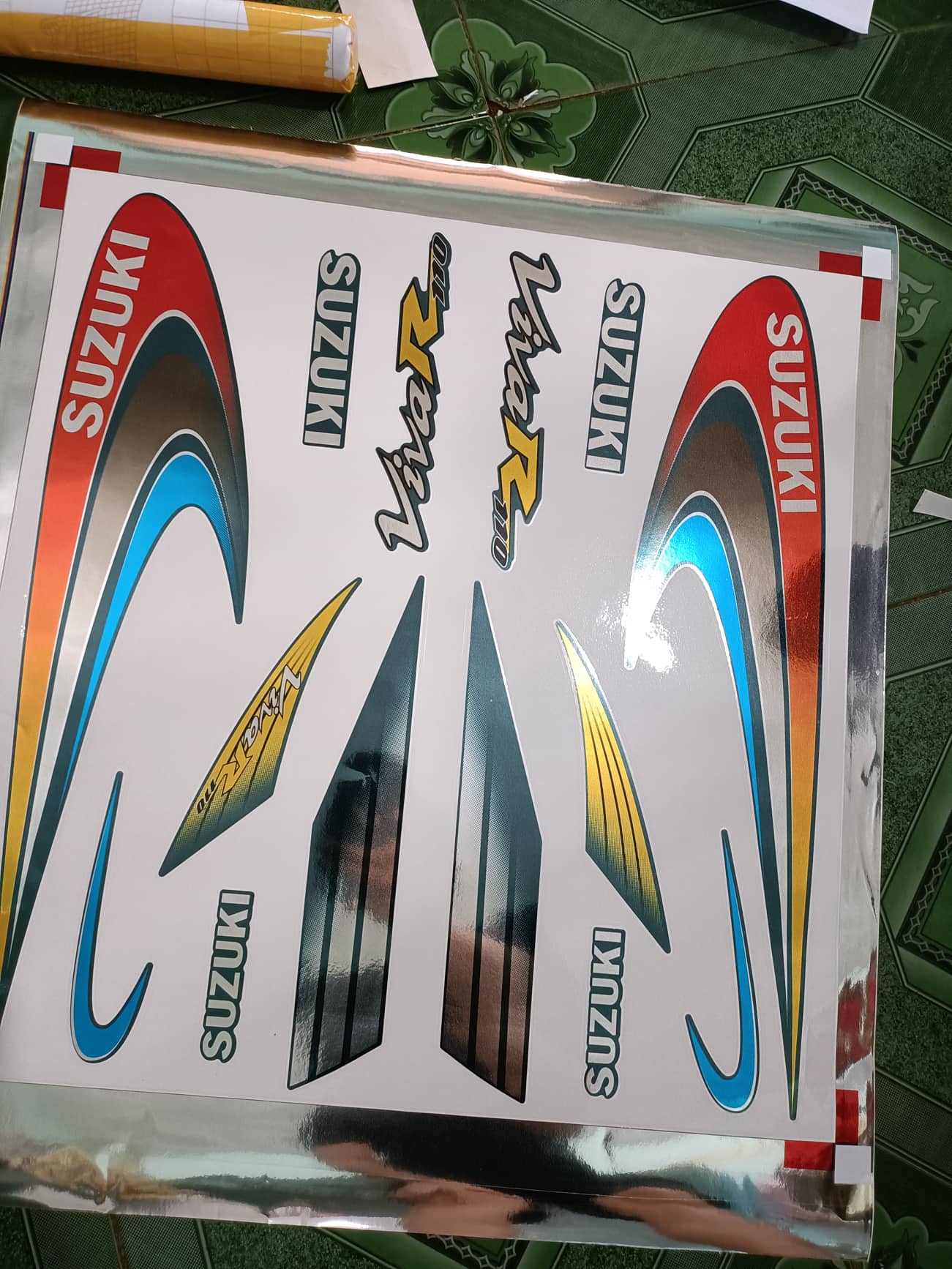 Tem rời crom viva r 2003 xe đen