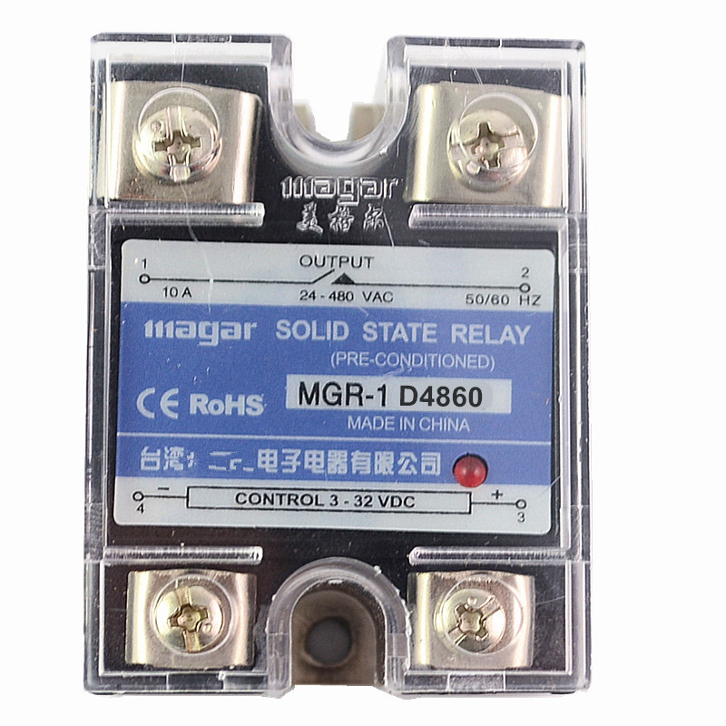 1 cái trạng thái rắn Relay MGR-60A da DC-AC đầu vào 3-32vdc đầu ra 24-480vac điều khiển