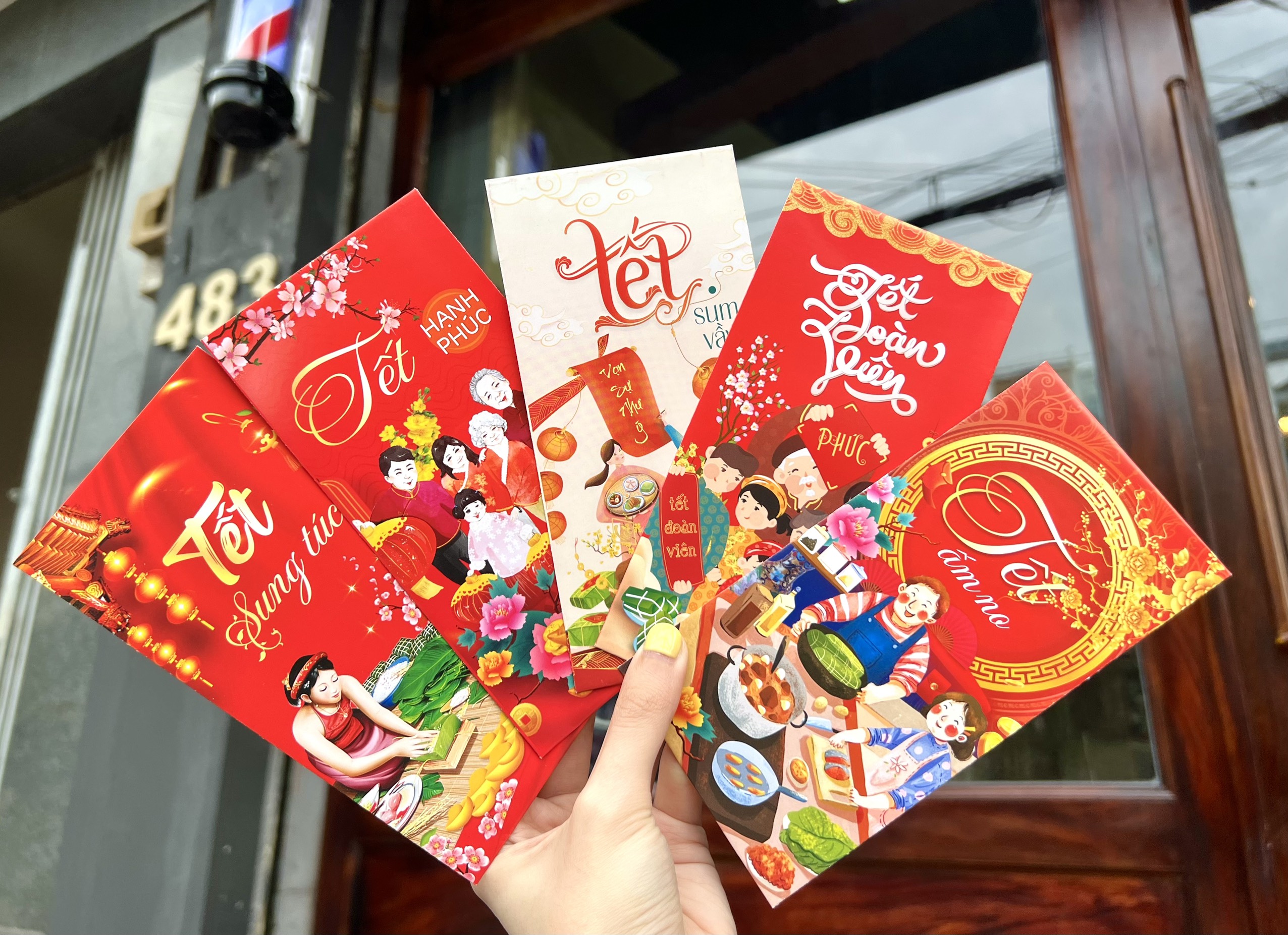 Combo 2.000 bao lì xì tết 2024 được chọn mẫu hoặc chia đều cho các mẫu, bao lì xì dày đẹp