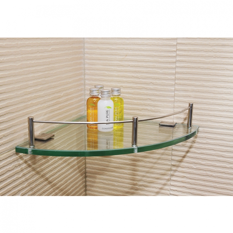 Kệ kính góc nhà tắm - Kệ gương cường lực cao cấp