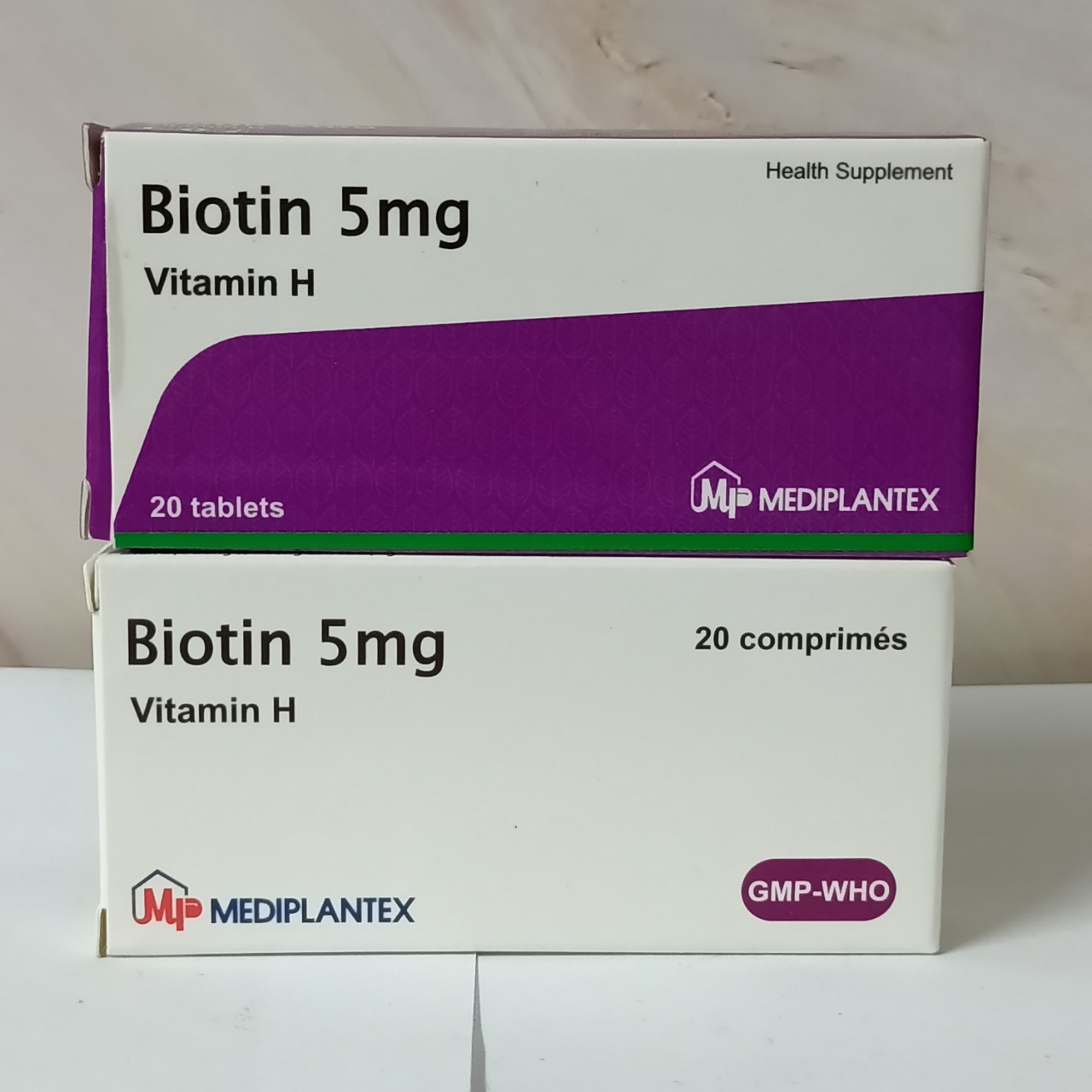Biotin 5mg bổ sung vitamin h hộp 20 viên
