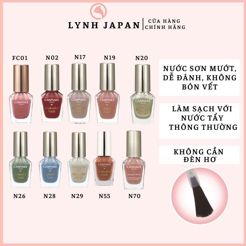 Sơn móng tay Canmake Nhật Bản đủ màu hot trend LYNHJP