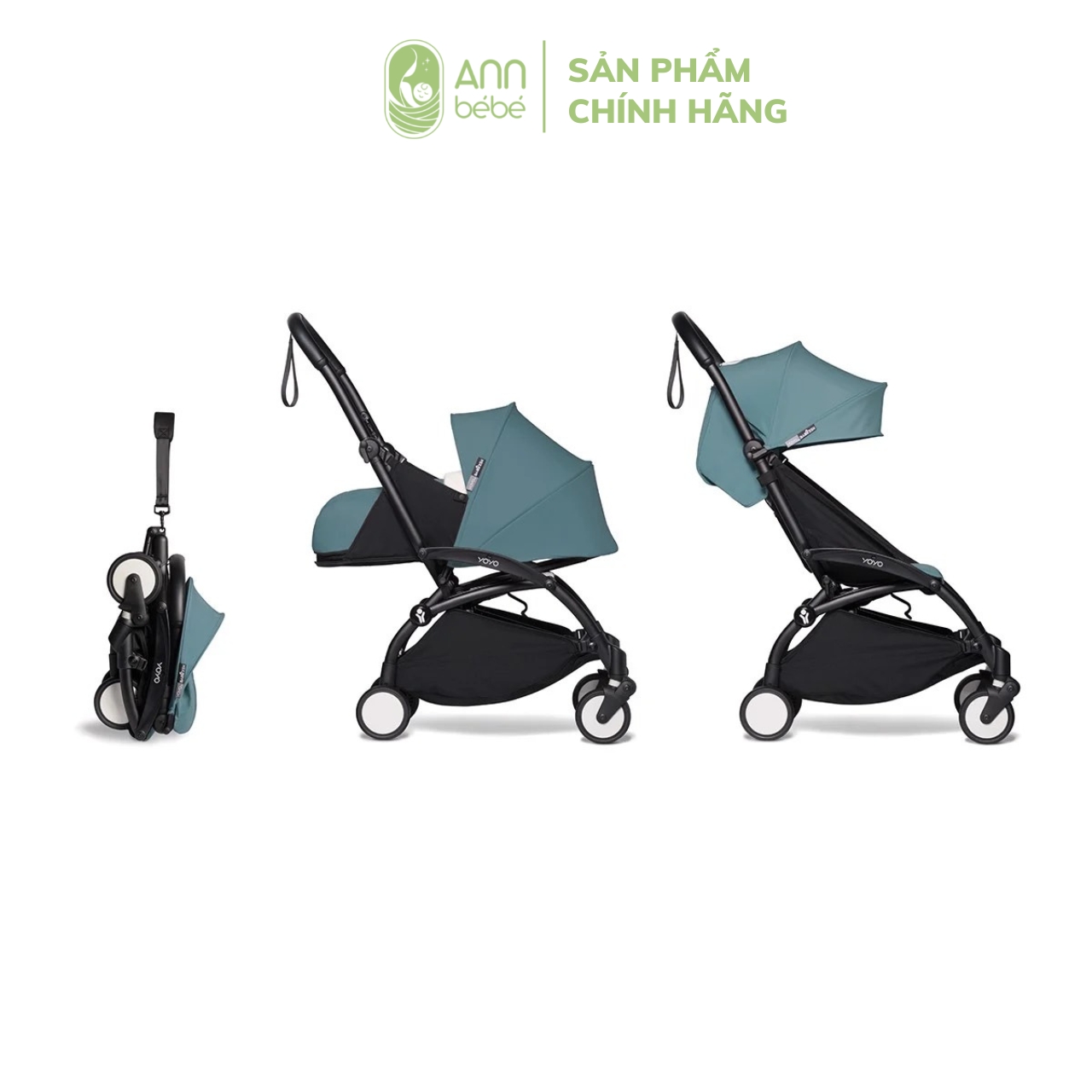 Original new BabyZen yoyo2 0 + 6 + foldable stroller-black frame Aqua